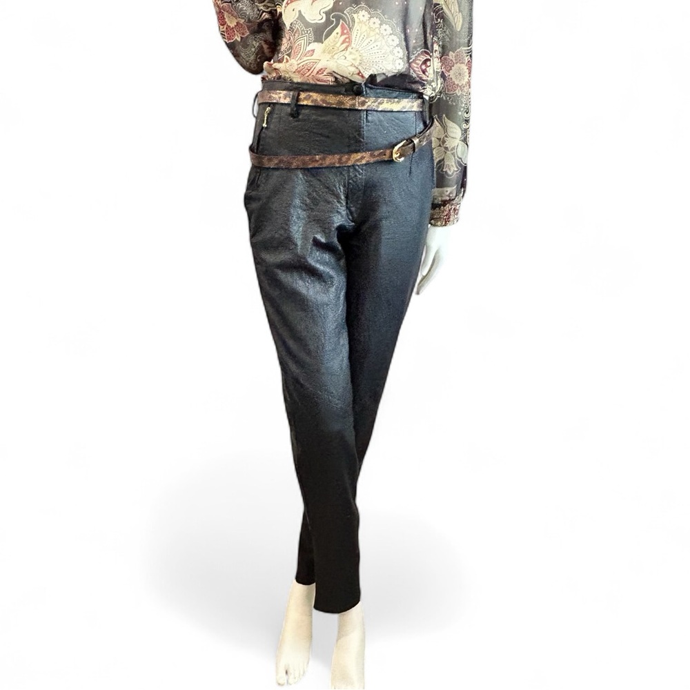Vintage Black Lambskin Leather Pants - Picture 3 of 17